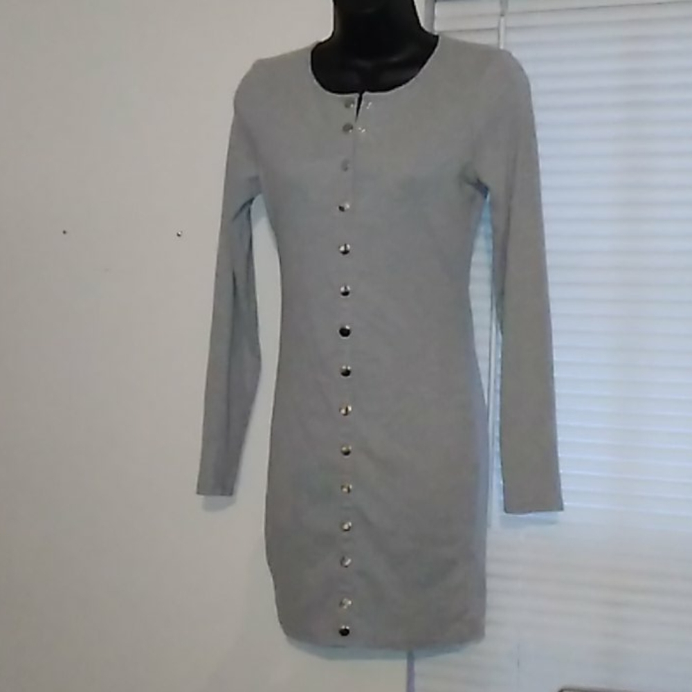 Fashion Nova thermal button-down dress